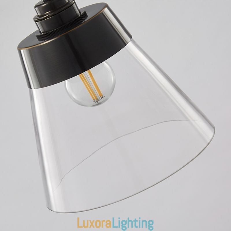 Designer Touch Decorative Modern Glass Pendant Light Single Hanging Pendant Lighting With Clear Glass Shade