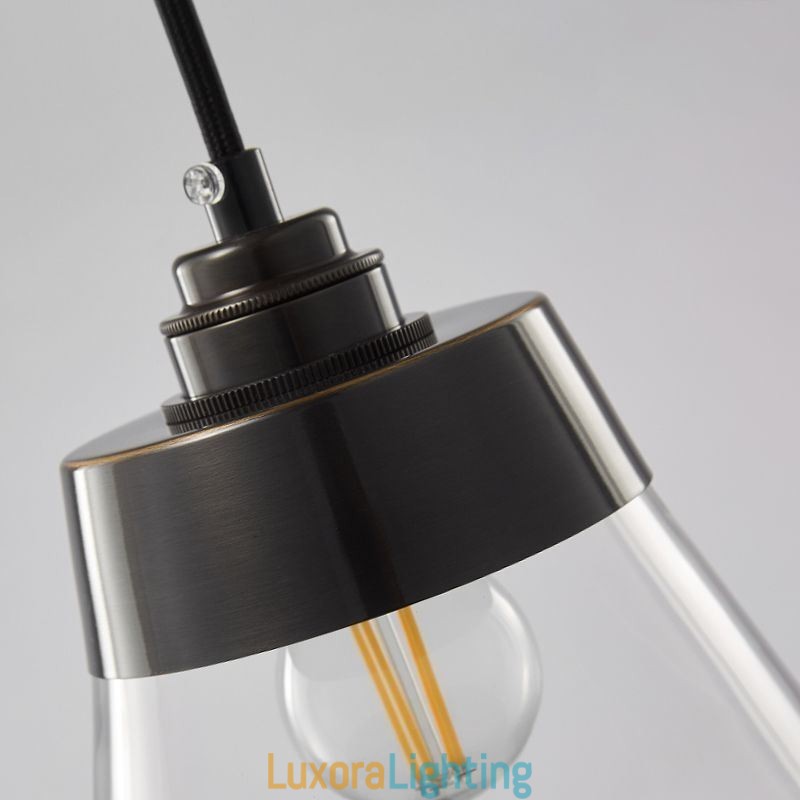 Designer Touch Decorative Modern Glass Pendant Light Single Hanging Pendant Lighting With Clear Glass Shade