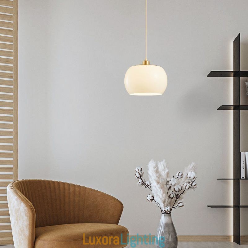 Designer Touch Decorative Modern Glass Pendant Light Pumpkin Design Pendant Lamp