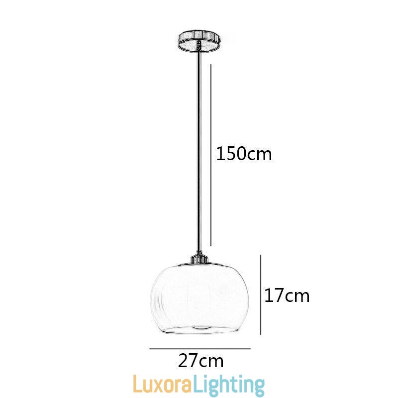 Designer Touch Decorative Modern Glass Pendant Light Pumpkin Design Pendant Lamp