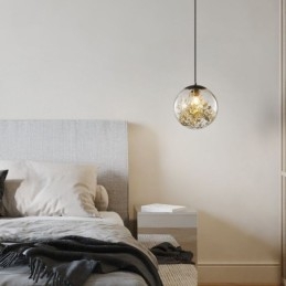 Designer Touch Decorative Glass Ball Pendant Light Leaves Christmas Hanging Lighting