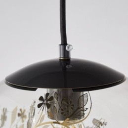 Designer Touch Decorative Glass Ball Pendant Light Leaves Christmas Hanging Lighting