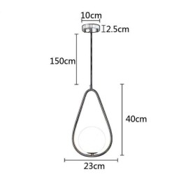 Designer Touch Decorative Modern Globe Pendant Light Glass Water Drop Pendant Lamp