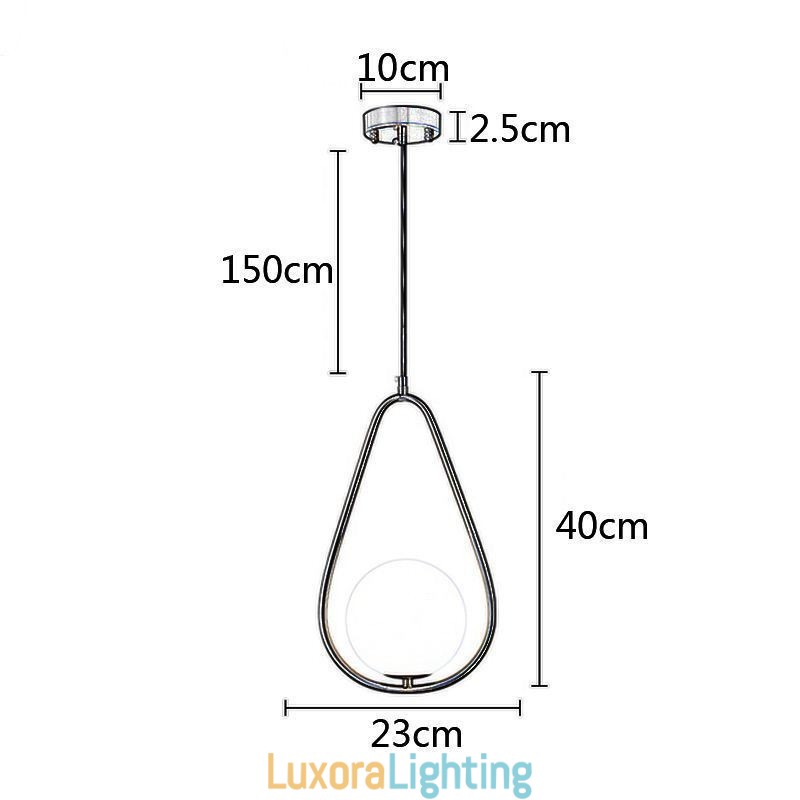 Designer Touch Decorative Modern Globe Pendant Light Glass Water Drop Pendant Lamp