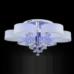 Designer Touch Decorative Remote Control Flush Mount Crystal Included Modern Contemporary