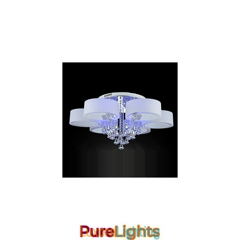 Designer Touch Decorative Remote Control Flush Mount Crystal Included Modern Contemporary