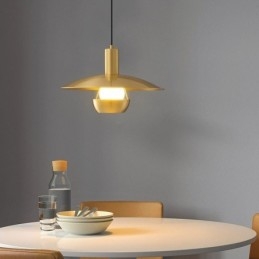 Designer Touch Decorative Brushed Gold Pendant Light Single Head Hanging Lamp