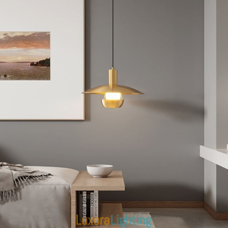 Designer Touch Decorative Brushed Gold Pendant Light Single Head Hanging Lamp
