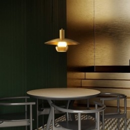 Designer Touch Decorative Brushed Gold Pendant Light Single Head Hanging Lamp