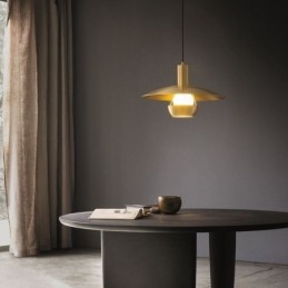 Designer Touch Decorative Brushed Gold Pendant Light Single Head Hanging Lamp