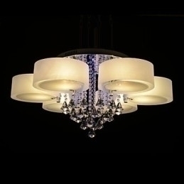 Designer Touch Decorative Remote Control Flush Mount Crystal Included Modern Contemporary