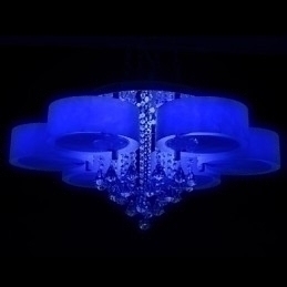 Designer Touch Decorative Remote Control Flush Mount Crystal Included Modern Contemporary