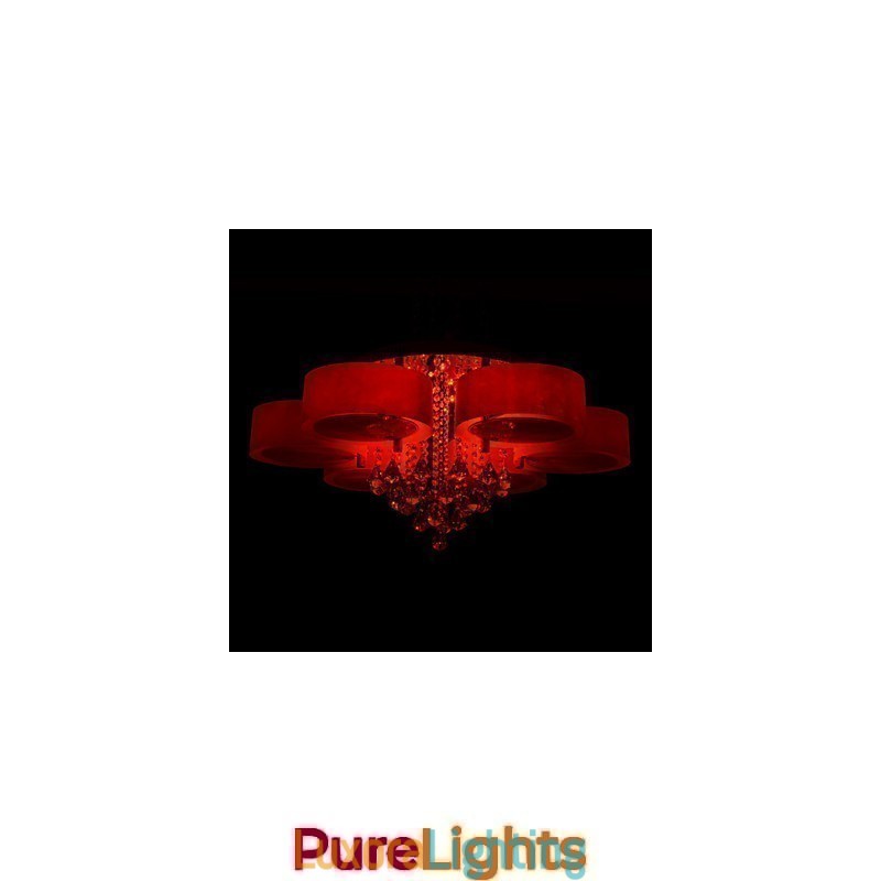 Designer Touch Decorative Remote Control Flush Mount Crystal Included Modern Contemporary