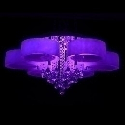 Designer Touch Decorative Remote Control Flush Mount Crystal Included Modern Contemporary