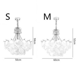 Designer Touch Decorative European Glass Pendant Light Post Modern Scallop Hanging Light