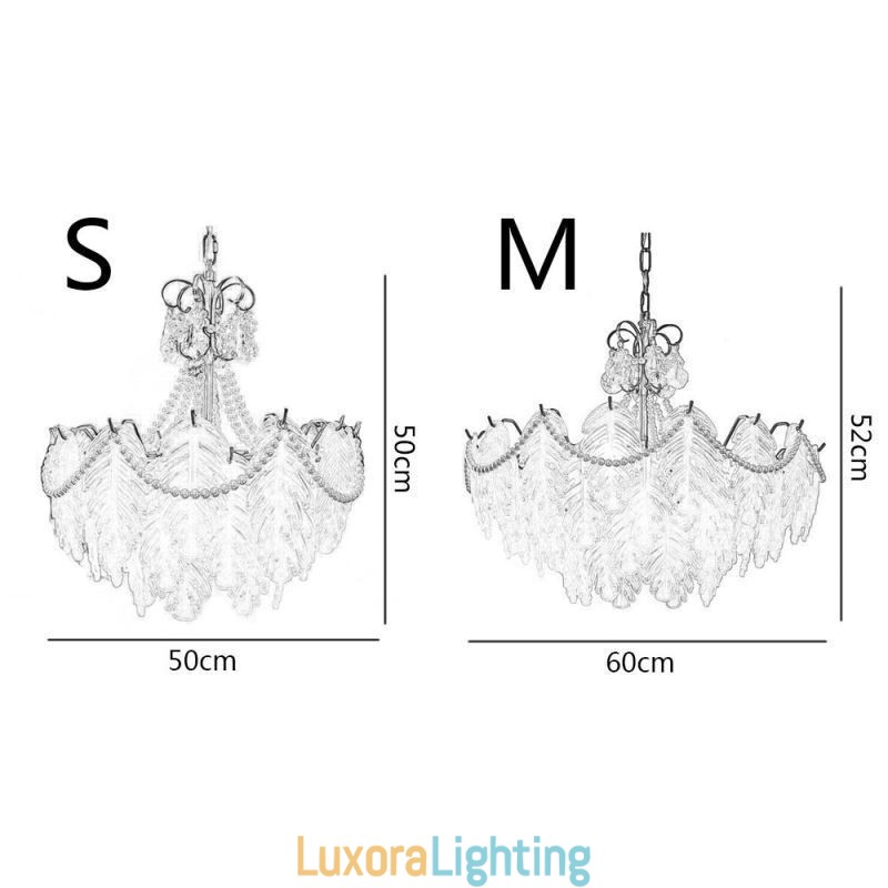 Designer Touch Decorative European Glass Pendant Light Post Modern Leaf Hanging Light