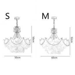 Designer Touch Decorative European Glass Pendant Light Elegant Scallop Hanging Light