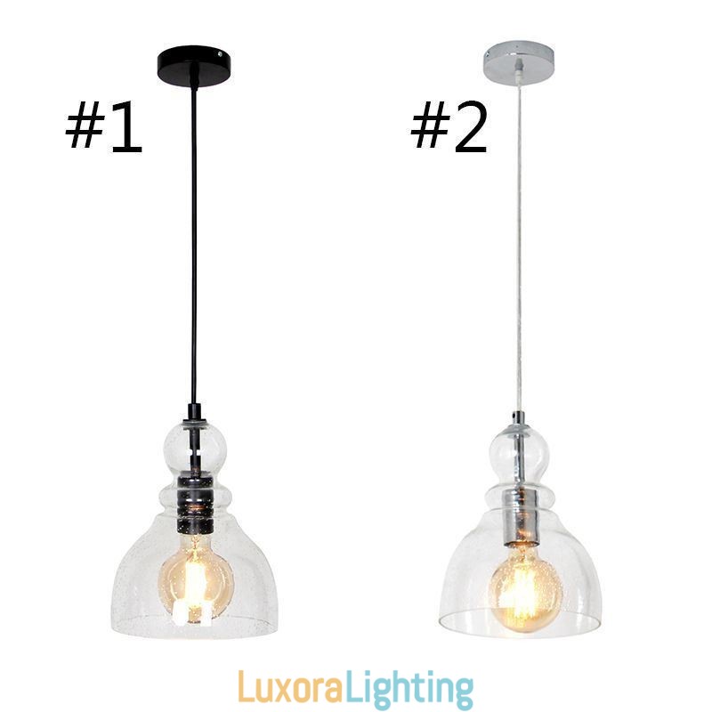 Designer Touch Decorative Modern Iron Pendant Light Gourd Glass Hanging Light