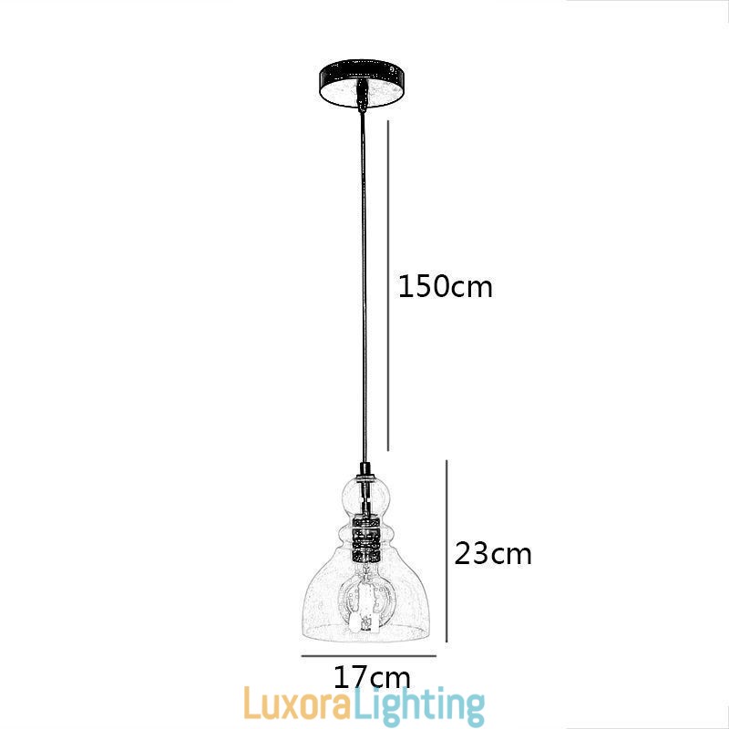 Designer Touch Decorative Modern Iron Pendant Light Gourd Glass Hanging Light