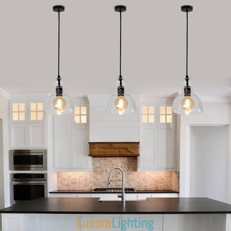 Designer Touch Decorative Modern Iron Pendant Light Gourd Glass Hanging Light