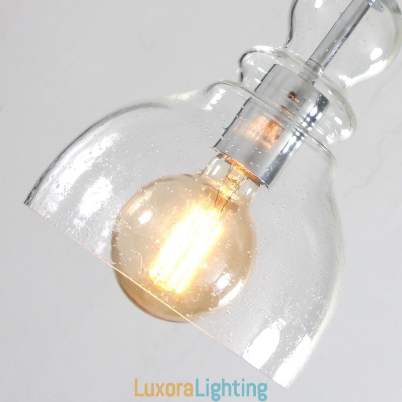 Designer Touch Decorative Modern Iron Pendant Light Gourd Glass Hanging Light