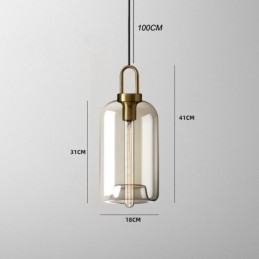 Designer Touch Decorative 3 Light Pendant Light With Glass Shade Island