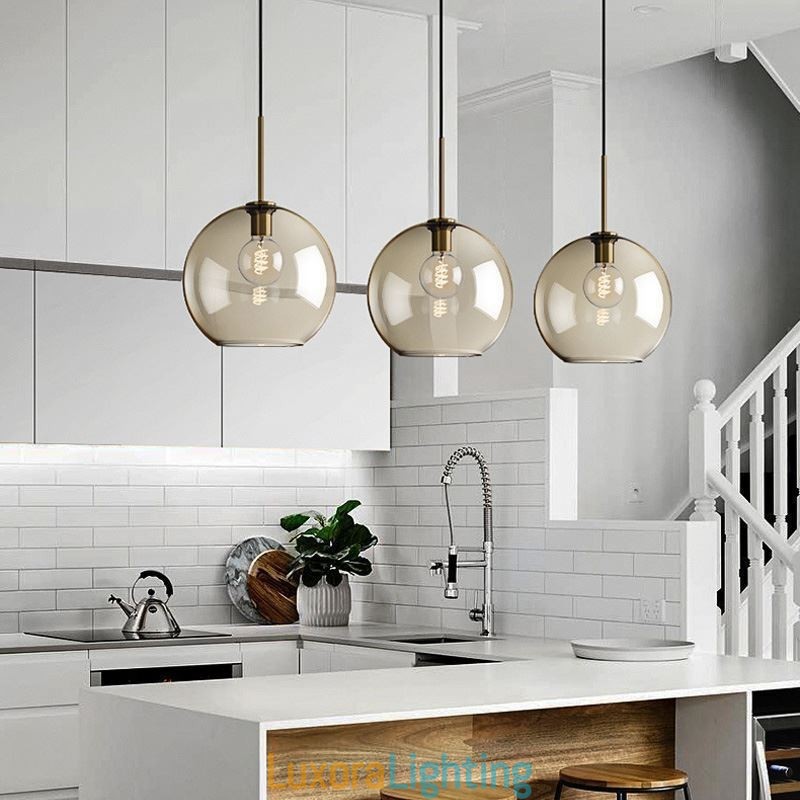 Designer Touch Decorative 3 Light Glass Pendant Light Classic Cluster Hanging Lighting Fixture Caf茅