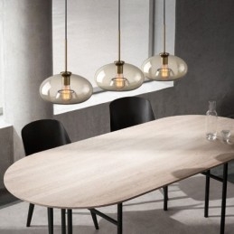 Designer Touch Decorative 3 Light Glass Pendant Light Classic Cluster Hanging Lighting Fixture Caf茅