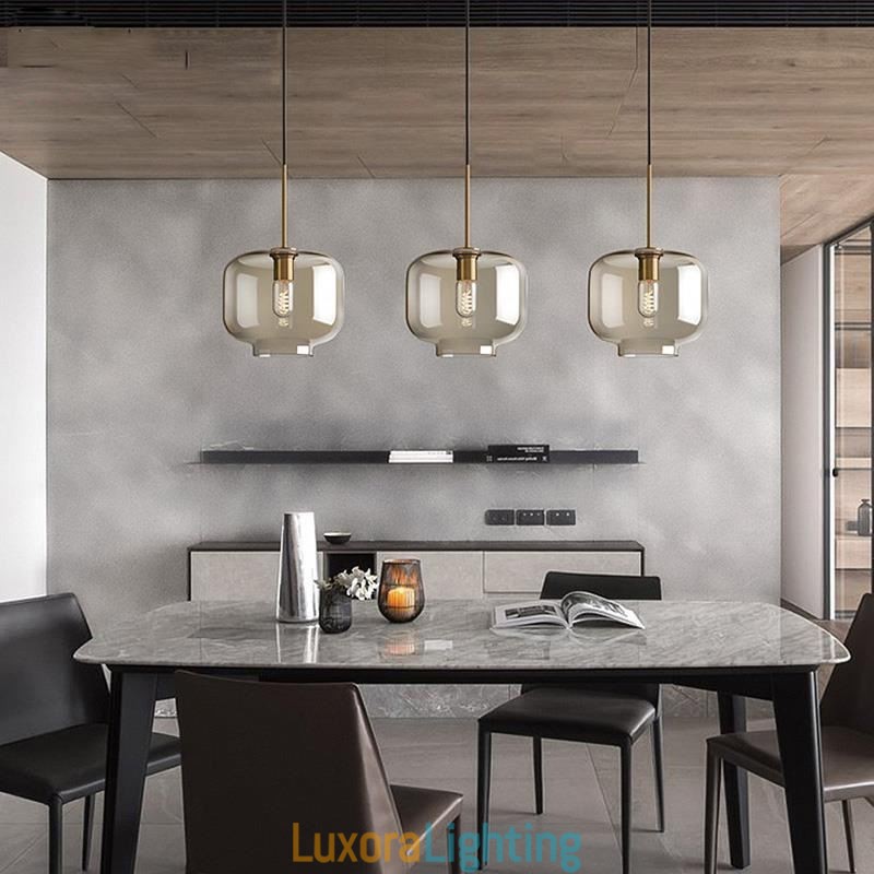 Designer Touch Decorative 3 Light Glass Pendant Light Classic Cluster Hanging Lighting Fixture Caf茅