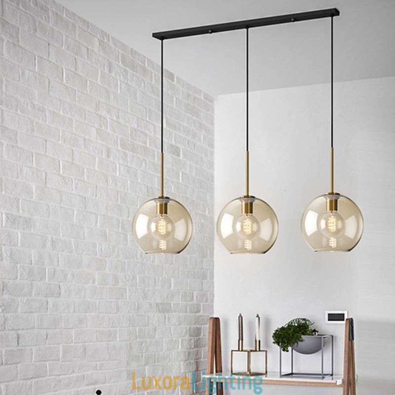 Designer Touch Decorative 3 Light Glass Pendant Light Classic Cluster Hanging Lighting Fixture Caf茅