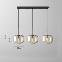 Designer Touch Decorative 3 Light Glass Pendant Light Classic Cluster Hanging Lighting Fixture Caf茅