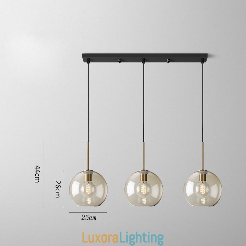Designer Touch Decorative 3 Light Glass Pendant Light Classic Cluster Hanging Lighting Fixture Caf茅