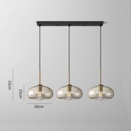 Designer Touch Decorative 3 Light Glass Pendant Light Classic Cluster Hanging Lighting Fixture Caf茅