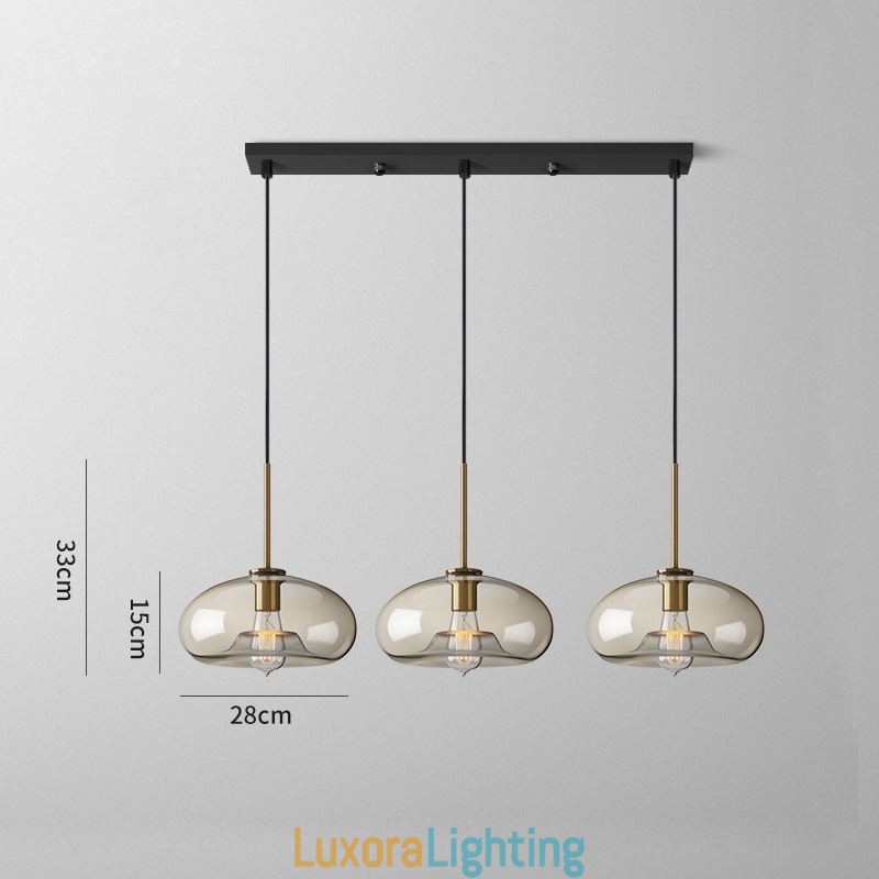 Designer Touch Decorative 3 Light Glass Pendant Light Classic Cluster Hanging Lighting Fixture Caf茅