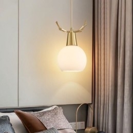 Designer Touch Decorative Modern Simple Copper Pendant Light Antler Hanging Light