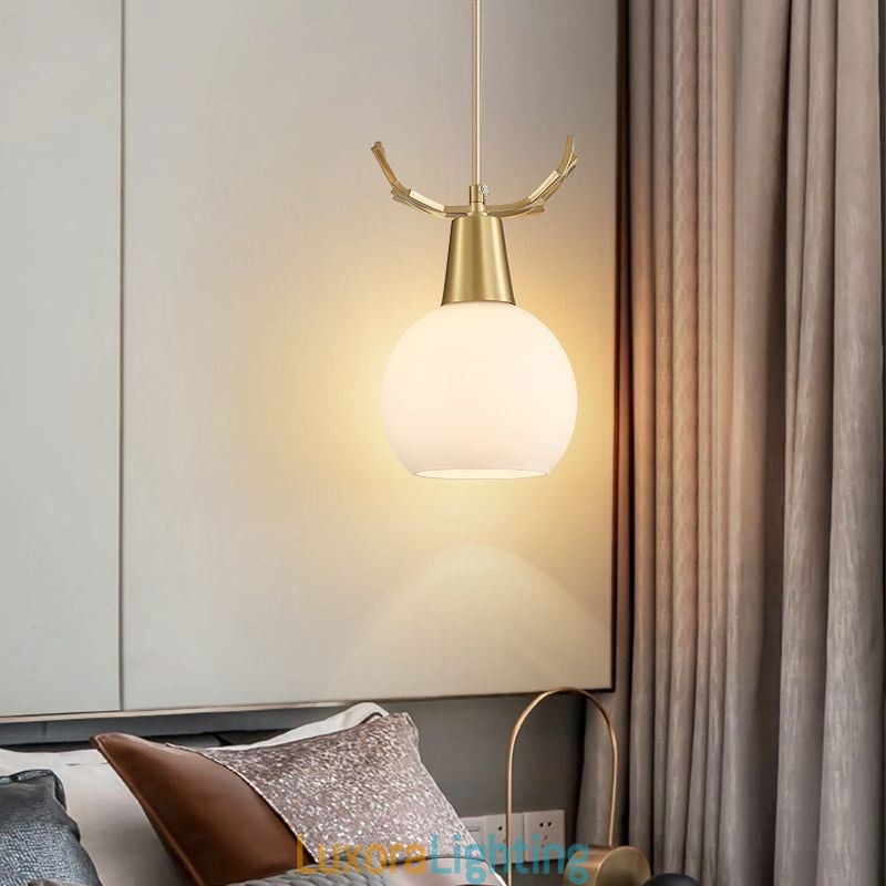 Designer Touch Decorative Modern Simple Copper Pendant Light Antler Hanging Light