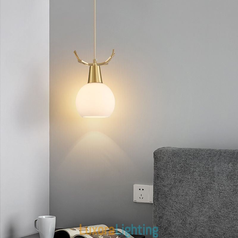 Designer Touch Decorative Modern Simple Copper Pendant Light Antler Hanging Light