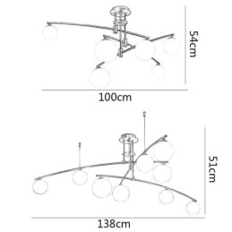 Designer Touch Decorative Magic Bean Chandelier Glass Pendant Light