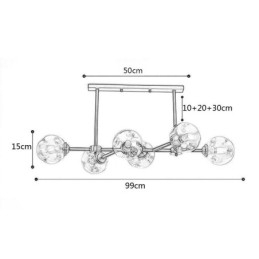 Designer Touch Decorative 6 Light Modern Glass Ceiling Light Magic Bean Light Fixture