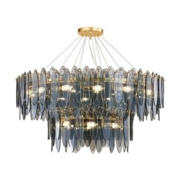 Designer Touch Decorative Modern Round Glass Pendant Light Elegant Glass Chandelier