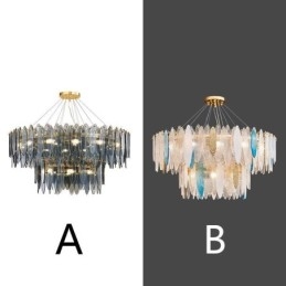 Designer Touch Decorative Modern Round Glass Pendant Light Elegant Glass Chandelier