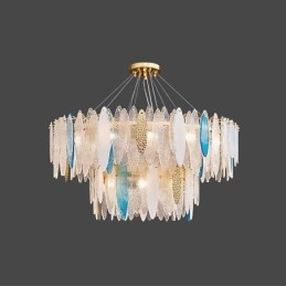 Designer Touch Decorative Modern Round Glass Pendant Light Elegant Glass Chandelier
