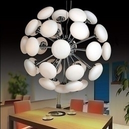 Designer Touch Decorative ModernYestaurant Lamp Simple Circular Glass art Pendant Lamp European Style