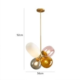 Designer Touch Decorative Nordic Unique Pendant Light Coloured Glass Princess Balloon Light Children