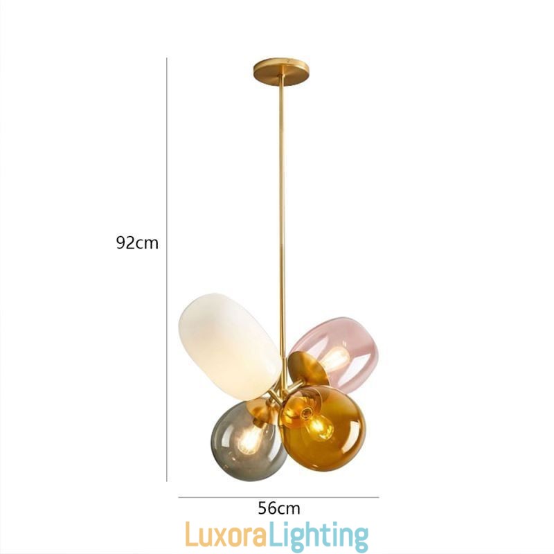 Designer Touch Decorative Nordic Unique Pendant Light Coloured Glass Princess Balloon Light Children
