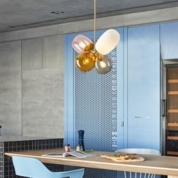 Designer Touch Decorative Nordic Unique Pendant Light Coloured Glass Princess Balloon Light Children