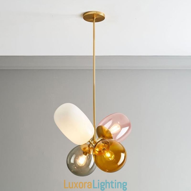 Designer Touch Decorative Nordic Unique Pendant Light Coloured Glass Princess Balloon Light Children