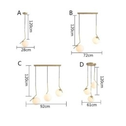 Designer Touch Decorative Glass Ball Light Fixture Island