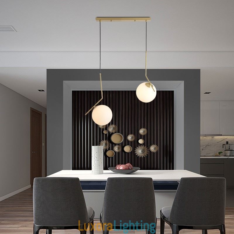 Designer Touch Decorative Glass Ball Light Fixture Island