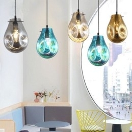 Designer Touch Decorative Colorful Pendant Light Soap Bubble Glass Ceiling Light Island Lamp